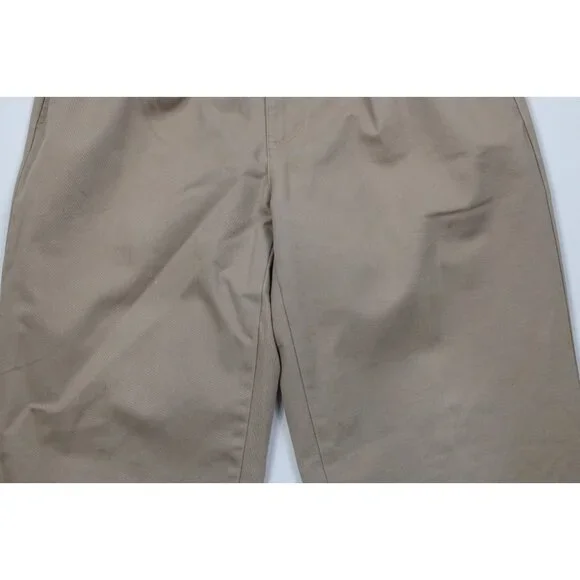 Vintage 90s Ralph Lauren Mens 32x30 Distressed Wide Leg Chino Pants Cotton Beige